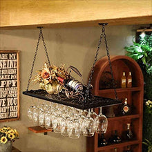 portabottiglie per vino sospensione per barra in metallo Bancone per bar Portabottiglie per vino Ristorante per uso domestico Portabottiglie per vino capovolto Portabottiglie per vino in ferro retrò
