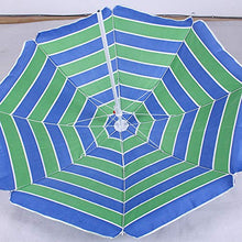Parasol Ombrellone da Spiaggia, Ombrellone da Giardino da 1,8 M, Ombrellone A Strisce per La Protezione Solare da Cortile, 8 Scheletri, Senza Base