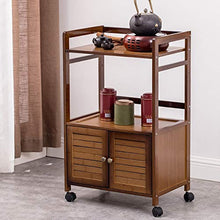 YIN YIN Carrello per Ripiani Passeggino Porta bambù Mobile conveniente Grande capacità for Cucina Soggiorno 2 Ufficio Carrello a rulli (Color : B)