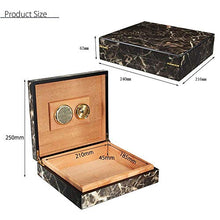 WRJY Humidor per sigari Scatola per sigari, umidificatore e igrometro Scatola in Legno massello Cubano, Portatile da Viaggio Foderato in Legno di Cedro Scatola per sigari Scatola per Si