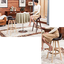 yunyu Sedia Girevole PU Sgabello da Bar Gambe in Legno massello Naturale Sgabello Alto Vintage per Pub Cafeacute Room Restaurant Bar Chair Carico Massimo 200 kg