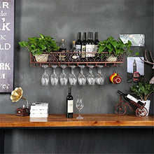 LULUVicky-Home - Portabicchieri da Bar e Vino Europeo in Ferro battuto da Appendere alla Parete