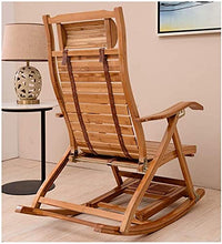 Sedia Lounge Sedia Regolabile Chaise Reclinabile Bamboo Sedia a Dondolo Pieghevole Pieghevole Sedia a Sdraio Portatile per Giardino Prato a Sdraio Backyard