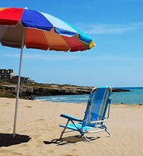 Joy Summer Ombrellone Alluminio Spiaggia Mare Giardino Arcobaleno 240 cm 16 Stecche in Fiberglass