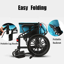 Carrozzine da Trasporto Leggere Pieghevoli | Sedile E Schienale Ergonomici | Larghezza Seduta 46 Cm - Adatto A Disabili E Anziani A