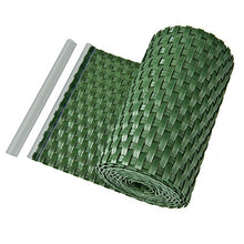 Fendivista a lamelle, separé in polietilene, recinzione fendivista in rattan per balcone, colore verde.