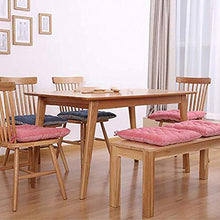 XHNXHN Cuscini per sedie Trapuntati addensati, Imbottiture per sedili a Righe Interni per Esterni Morbidi Imbottiti Traspiranti per la casa Cuscini per sedie da Pranzo con Lacci Blu 40x40 cm (16x16