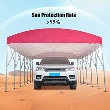 ZDYLM-Y Tenda da Festa Impermeabile per tettoia per Auto per carichi Pesanti, Gazebo per Garage Portatile, Facile da scalare, Rosso,4x4x2m