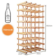 DREAMADE Cantinetta Portabottiglie in Legno Scaffale Porta Vino per 40 Bottiglie per Casa Bar Ristorante 102,5 x 24x 33cm