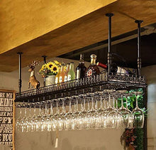FGDSA Portabottiglie da Parete in Metallo ripiano in Ferro ripiano nel Bar Loft a soffitto a Parete Appeso Vino calici in Vetro Champagne Porta calici portabottiglie (Dimensioni: 120 * 35 cm)