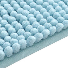 Wearable Carpet Set da bagno rettangolare in due pezzi a forma di U Tappetino da bagno morbido e confortevole per soggiorno per bagno(Blue-green)
