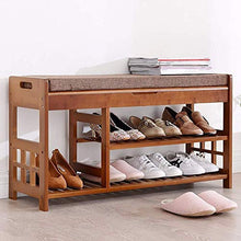 YANG Imbottito Poggiapiedi scarpiere Legno Modifica Scarpe Panca for spogliatoi Dressing Table Sgabello ottomano Carico 250kg (Color : L/50CM)