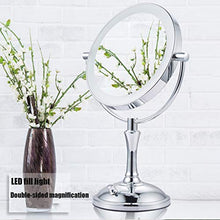 Specchio per il Trucco, Desktop con Luce Soffusa a LED Che Oscura Trucco a Rotazione a 360 ° R01 Trucco