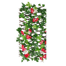 Recinzione Del Giardino Recinzione Foglia Verde Recinzione A Traliccio Retrattile Espandibile , Siepe In Legno Con Foglie Di Fiori Artificiali , Paravento Per Decorazione Da Giardino Paravento Per