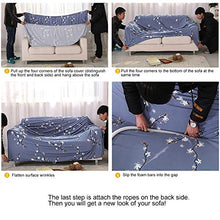 PICTURESQUE - Copri divano in tessuto elastico, motivo floreale con uccelli, protezione da animali, con copricuscino, Poliestere, D, 2 posti