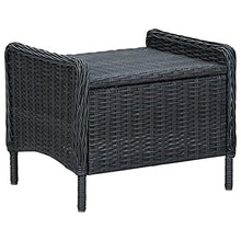 vidaXL Set Divani da Giardino 3 pz con Cuscini Polyrattan Grigio Scuro