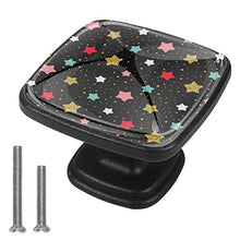 Stelle e punti colorati Pomelli per Porta Set di 4 Pomelli per Mobili Manopole per Cassetti Cucina Armadio Vetro