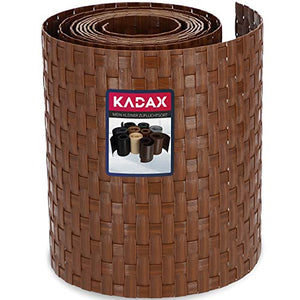 KADAX Nastro per recinzione in resina Technorattan, 19 x 255 cm, 10 colori, strisce di protezione dalla privacy, rullo per la privacy, paravento per balconi, terrazze, recinzioni da giardino (miele)