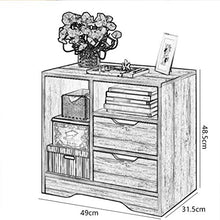 Comodini Decorazione Pratico Tavolo di Studio Corridoio Doppio pompaggio Locker Bagno Solido della Famiglia di Legno Camera dell'Assemblea Addensare Soggiorno Multifunzione 49X31.5X48.5cm MUMUJIN