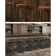 LF- Bar Stool Ferro Battuto Legno Bar Stool Bar Stool Alta Sgabello da Bar Sedia, High Bar Sedia, Bar Stool semplicità (Color : Wood Surface, Size : 85cm)