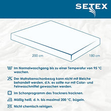 SETEX, Molton, coprimaterasso, con Elastico agli Angoli, di Colore Bianco, 1308, Cotone, Bianco, 180 x 200 cm