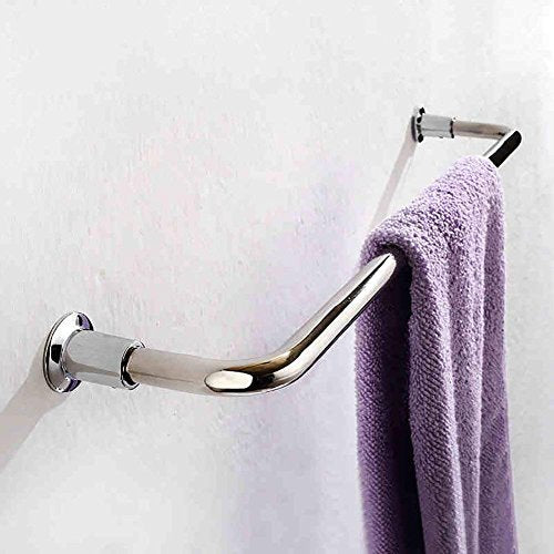 WLVG Portasciugamani Portasciugamani Portasciugamani Bagno in Acciaio Inox con Asta Singola Installazione Perforata per Bagno Cucina 60 cm
