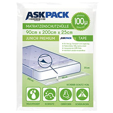 Custodia per Materassi • -Estremamente resistente allo strappo • chiusura adesiva • Impermeabile • 4 Misure • Ideale per il Trasloco & Stoccaggio • Film extra forte 100µ -140µ •(90 x 200)
