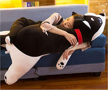 Cane Peluche Cuscino Morbido Huggable Cane Culo Cuscino Per Bambini Giocattoli Animal Pillow Beanbag Big Hugging Pillow Peluche Cucciolo,Black,50cm