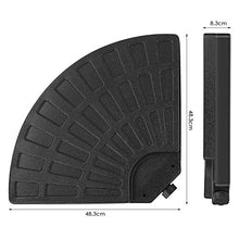 MVPower Base per Ombrellone, Ombrello Base, Possono Essere Riempiti con Acqua o Sabbia, Adattatori Precisi, Stabile,48.3 x 48.3 x 8.2, Nero