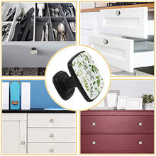 Diversi alberi di eucalipto palm fern Pomelli per Porta Set di 4 Pomelli per Mobili Manopole per Cassetti Cucina Armadio Vetro