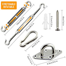 Hidreamz 40 Pezzi Kit di Fissaggio per Vela Parasole, Kit di Montaggio per Tende a Vela Accessori, Di Fissaggio per Acciaio Inossidabile 304 per Tende da Sole Rettangolari e Quadrate