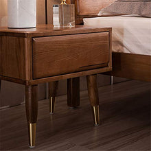 Comodino Comodino con cassetti in Legno Tavolino Comodino Tavolo Cassetone Camera Comodino Legno Comodino Mobili Indoor (Color : Walnut, Size : 48x40x45CM)