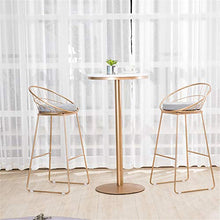 CSQ Sedia Per Camera Da Letto, Sedia Da Bar Rotondo In Metallo Spogliatoio Per La Casa Salone Di Bellezza Sgabello Per Trucco Sedia Da Pranzo Per Caffè Altezza 45/65 / 75CM(Color:B,Size:45CM)