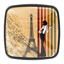 Torre Eiffel dal retro di una donna Pomelli per Porta Set di 4 Pomelli per Mobili Manopole per Cassetti Cucina Armadio Vetro
