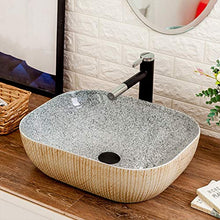 William 337 WYZ Lavabo in Ceramica, Bagno contatore Bacino al di sopra Art lavandino del Bagno Guardaroba Wash Stand (50x40x14cm) Room