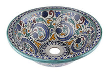 Hafi – Lavabo marocchino – Cerames | Lavandino da appoggio 41 x 16 cm | Lavandino da incasso marocchino per bagno, toilette, ospiti, WC