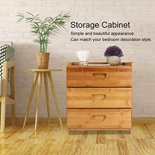 Cikonielf Comodino in bambù per camera da letto, comodino divano con 3 cassetti, per casa, salotto, 36 x 31 x 40 cm
