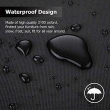 XXYANZI Copertura Tavolo da Giardino 92x30cm, Rotondo Copertura Protettiva per Tavola Antipioggia Anti-UV, Anti-Neve, per Salottino da Esterno. - Nero