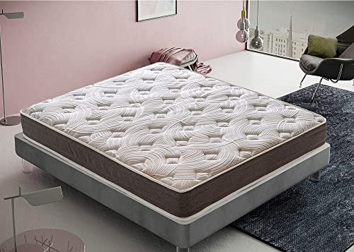 Materassiedoghe - Materasso Matrimoniale Memory Foam a 13 Zone differenziate - Effetto Massaggio - Presidio Medico - Ortopedico - Made in Italy (160x190)
