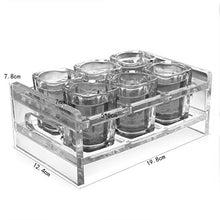GJSN Cremagliera per Vino, Tabletop a Due Strati Trasparenti Ecologici e Durevoli e Resistenti Non Tossici e Innocui Sentiti a Proprio Agio a Tenere il Robusto Holder Holder Hole Foro: 6 Pezzi
