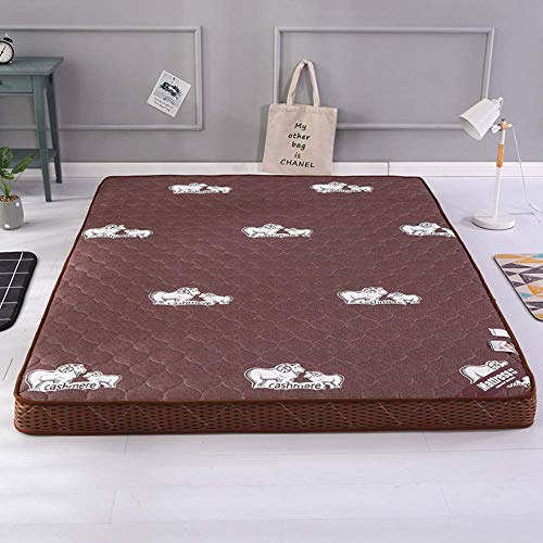 Coprimaterasso per dormitorio per studenti,materassino per dormire spesso in cotone lavorato a maglia,coprimaterasso per letto con cuscino futon tradizionale giapponese trapuntato per doppia casa marr