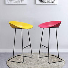 WHOJA Sgabelli da Bar semplicità Moderna Sedie da Bar in Ferro battuto Sgabello Alto da caffè Cucina per la casa Sedia per la Colazione Mobili da Bar Altezza 65/75 cm Sedia da Pranzo