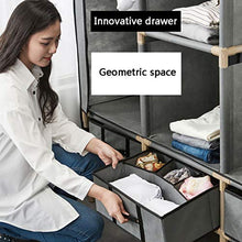 ZZXUAN Armadio Pieghevole Grande,I Mobili Semplici in Tessuto Sono Alti 175 Cm, Materiali Ecologici Spessi, Forte capacità Portante, Finestre Trasparenti, Adatti A Famiglie E Dormitori