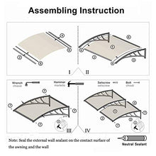 WXQ Tenda da Veranda Pensilina Alveolare Pensilina Modulabile Tettoia, Spessore 2,5 Mm PC Endurance Board Copertura del Tetto del Patio Dell'ombra Esterna del Portico Anteriore for Facciate di Casa