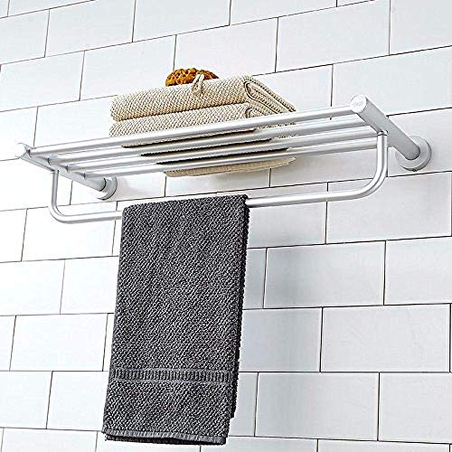 JKCKHA Northern Europe. A Parete Rack Rail da Bagno cremagliera Rack Appendiabiti Bagno Rack Alluminio dello Spazio Bagno Mensola Rack 46 Centimetri