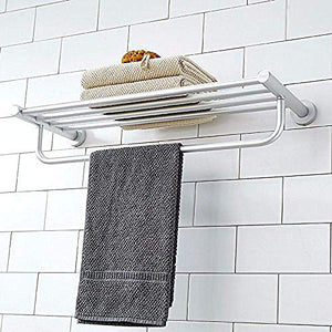 JKCKHA Northern Europe. A Parete Rack Rail da Bagno cremagliera Rack Appendiabiti Bagno Rack Alluminio dello Spazio Bagno Mensola Rack 46 Centimetri