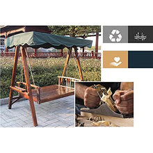 HLZY Grande aliante all'aperto con Supporto, Sedie a Battente all'aperto per Adulti, Giardino in Legno Swing Swing Swing Seden Banco Perfetto per Patio, Giardino