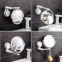 Specchio Trucco, Specchio da Parete per Bagno, Bifacciale Specchio per il trucco, Specchio Cosmetico Pieghevole, Lente d'ingrandimento 2x, 360 ° Girevole, Retrattile, per Camera da Letto, Desktop