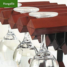 Classico Freestanding bottiglia di vino di legno Barile 6 Bottiglie Hanging 10 bicchieri di vino Wine Rack supporto metallico in acciaio legno Cabinet Bottle Holder Organizer controsoffitto for la cuc