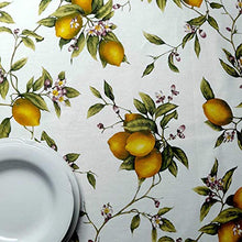 Manifattura Toscana Tovaglia Panama Limoni di Positano - Giallo, Quadrato x10